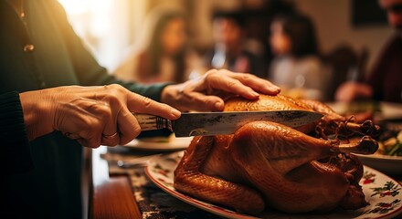 Carving the turkey now