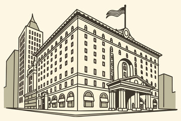 Fototapeta premium Omni Parker House in Boston, Massachusetts, historic hotel with literary heritage