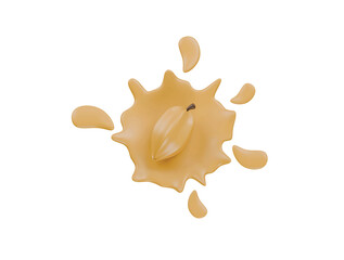 starfruit juice icon 3d illustration render