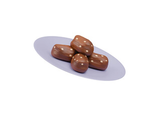 dakgangjeong icon 3d illustration render