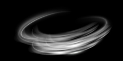 White, tornado, twirl, wind, whirlpool in a glowing winter swirl. Transparent PNG perfect for Overlay in snowstorm, fantasy, or motion light designs. Includes high-quality PNG effect.