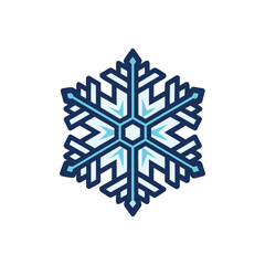 Snowflake Icon | Flat Winter and Christmas Holiday Symbol
