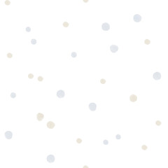 Seamless pattern featuring ligh blue and beige circles with irregular, wavy edges that create an organic, hand-drawn look. Repeat pattern minimalist watercolor background for textile design.