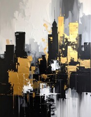 Abstract City Skyline Art 