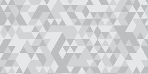 Modern triangle mosaic white Background. Overlap random vector element. Business polygonal texture. Abstract low polygon Geometric banner wall background. Seamless Abstract polygon.	