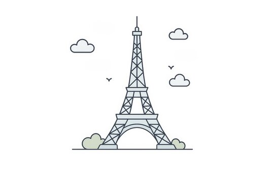 Eiffel Tower &mdash; Minimal Line Icon