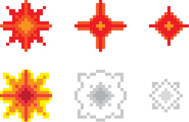 ゲーム風ドット絵　爆発エフェクト