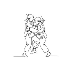 Silhouette ninjas practicing sword fighting poses in martial arts training