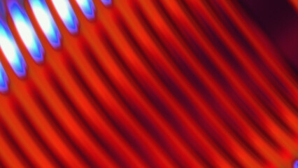 Abstract Retro Background Red Blur Wavy Stripes Glow Blue Vibrant Diagonal 3d illustration