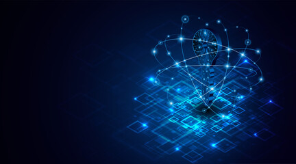 technology circuit board key icon. Cyber ​​data security and privacy concept. modern technology innovation concept background	