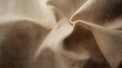 Minimal textile texture, linen fabric effect, muted brown and cream tones.