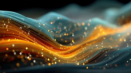 An abstract background of flowing, warm-colored data streams, like a digital lava lamp, representing big data and information flow, beautiful and complex patterns