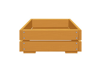 Wooden box with texture of wood vector stock illustration