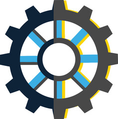 Obraz premium Abstract Gear Symbol Representing Industry and Technology.