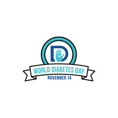 World Diabetes Day blue hand logo diabetes awareness