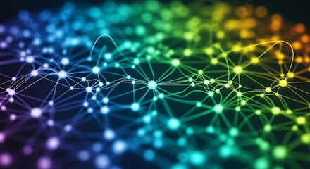 Vibrant network connections depicting abstract connectivity system design