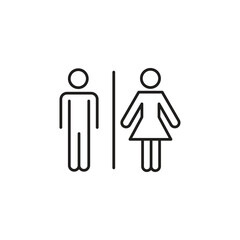 Restroom Icons Set ? Men and Women Toilet Signs, Vector Illustration.eps