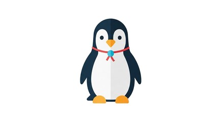 Obraz premium Cartoon penguin illustration isolated on white