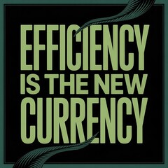 Fototapeta premium efficiency is the new currency