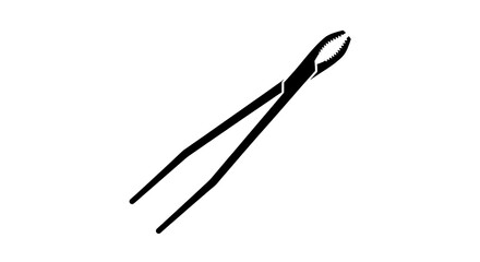 Dental extraction forceps silhouette isolated