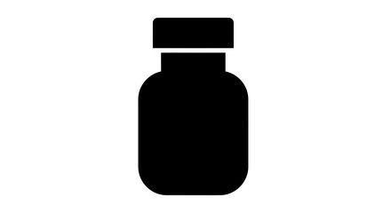 Bottle silhouette illustration isolated white background