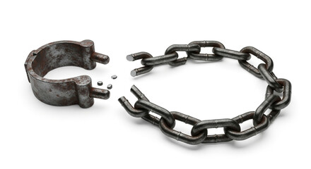 Obraz premium Symbolizing the Breaking of Bonds and the Triumph of Freedom Over Oppression for a Brighter Future