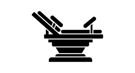 Dental chair icon isolated white background