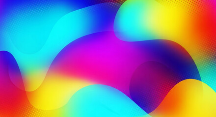 Abstract colorful fluid background with vibrant gradient and smooth shapes creating a dynamic and modern design element
