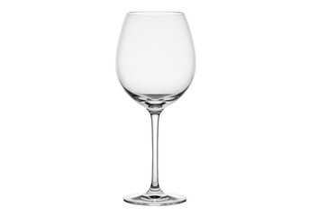 Isolated wine glass on neutral backdrop, simple elegant stemware for bar restaurant tasting