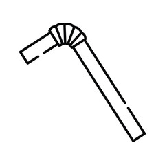 Plastic straw icon design template basic RGB