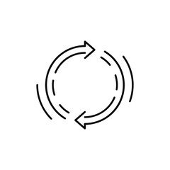 Transfer Arrows Line Icon ? Left and Right Arrow Symbol Vector Illustration.eps