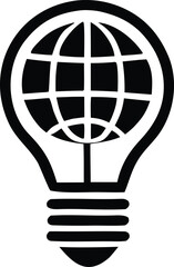 Obraz premium Global idea lightbulb symbol representing innovation knowledge and bright concepts for business education and technology