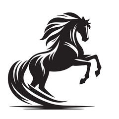 Horse Silhouette Logo Design