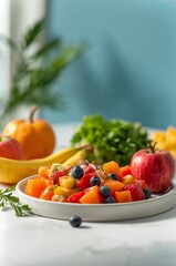 fruit salad in a bowl