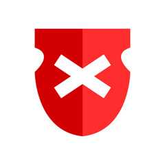 Fototapeta premium Red protection or prohibition symbol isolate.