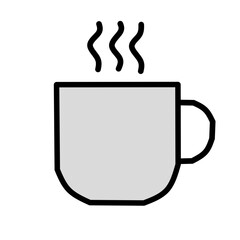 Coffee Cup Office Work Icon Flat Color Vector for Productivity Breaktime Employee Lifestyle and Workplace Design