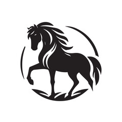 Horse Silhouette Logo Design