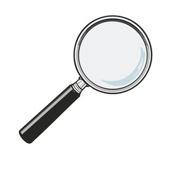 Magnifying Glass Illustration for Search Discovery and Investigation Concepts