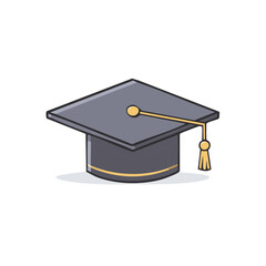 Academic Graduation Cap with Tassel Icon