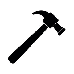 minimal silhouette vector of hammer icon