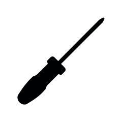 minimal silhouette vector of screwdriver