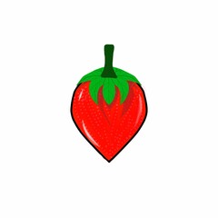 Red strawberries on with 