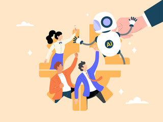 Working with artificial intelligence helps teams be more efficient. Technology supports and analyzes to help work succeed