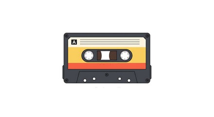 Fototapeta premium Retro Cassette Tape Music Audio Recording Vintage.
