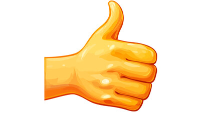 Positive Emotions Expressed with Thumbs Up Emoji Vector Illustration Simple Design