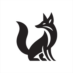 Eclipse fox vector silhouette clip art icon designs illustration. fox ion set collections.
