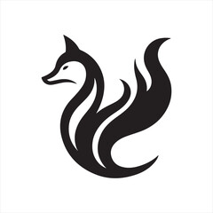 Eclipse fox vector silhouette clip art icon designs illustration. fox ion set collections.
