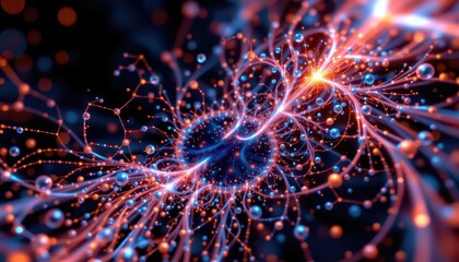 Vibrant Abstract Network Light and Energy