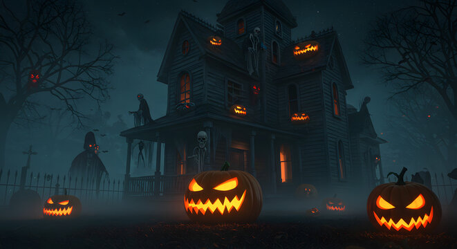 Spooky Haunted Halloween House