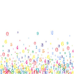 Scattered numbers. Colorful childish digits